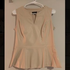 Faux Leather Peplum Top